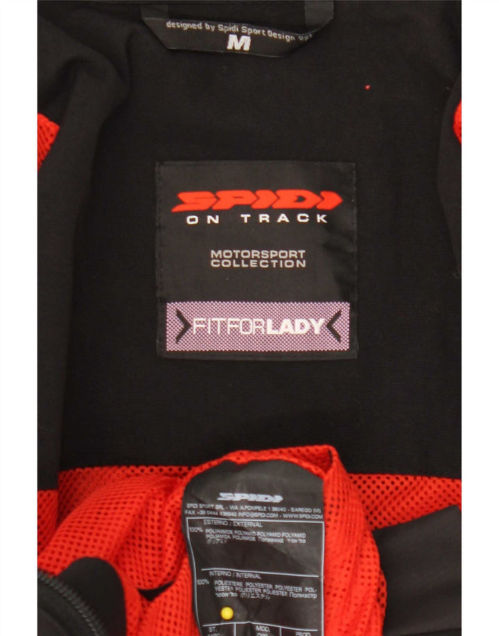 Spidi Dame Motorcykel Graphic Racer Jacket UK 14 Medium Sort Polyamid