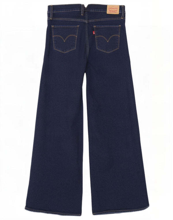 Levi's Womens 318 Shaping Wide Leg Jeans W30 L30 Navy Blue