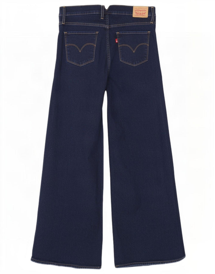 Levi's Womens 318 Shaping Wide Leg Jeans W30 L30 Navy Blue