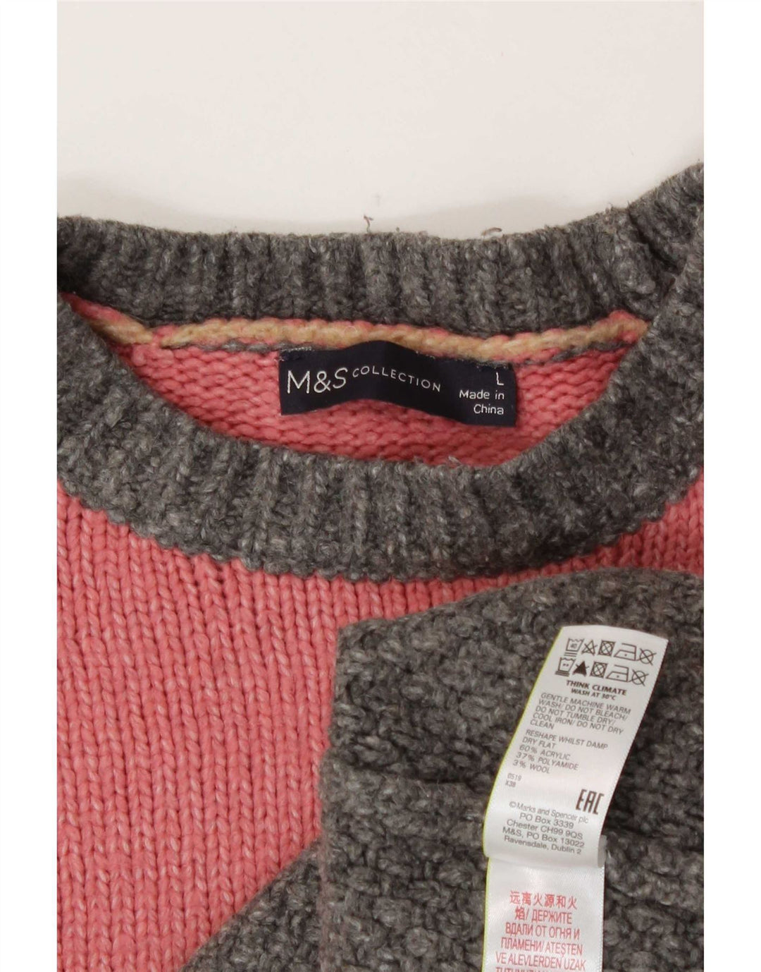 Marks & Spencer Dame sweater med rund hals DK 16 Stor Flerfarvet