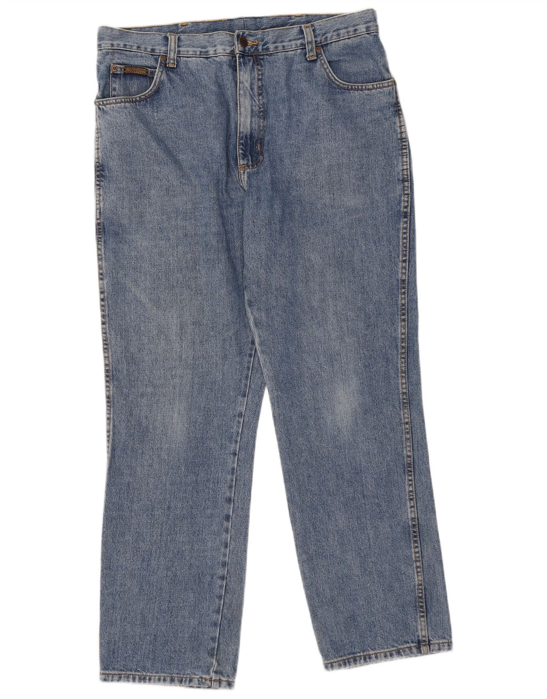 Wrangler Herre Texas Straight Jeans W38 L30 Blå Bomuld