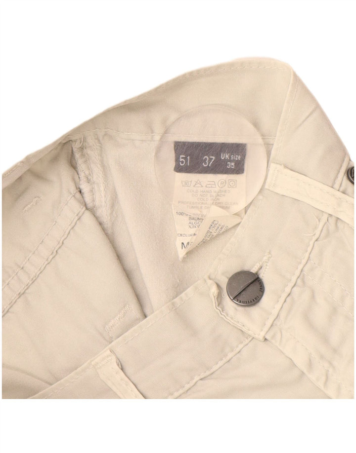 TRUSSARDI Lige afslappede bukser til mænd W35 L30 hvid bomuld