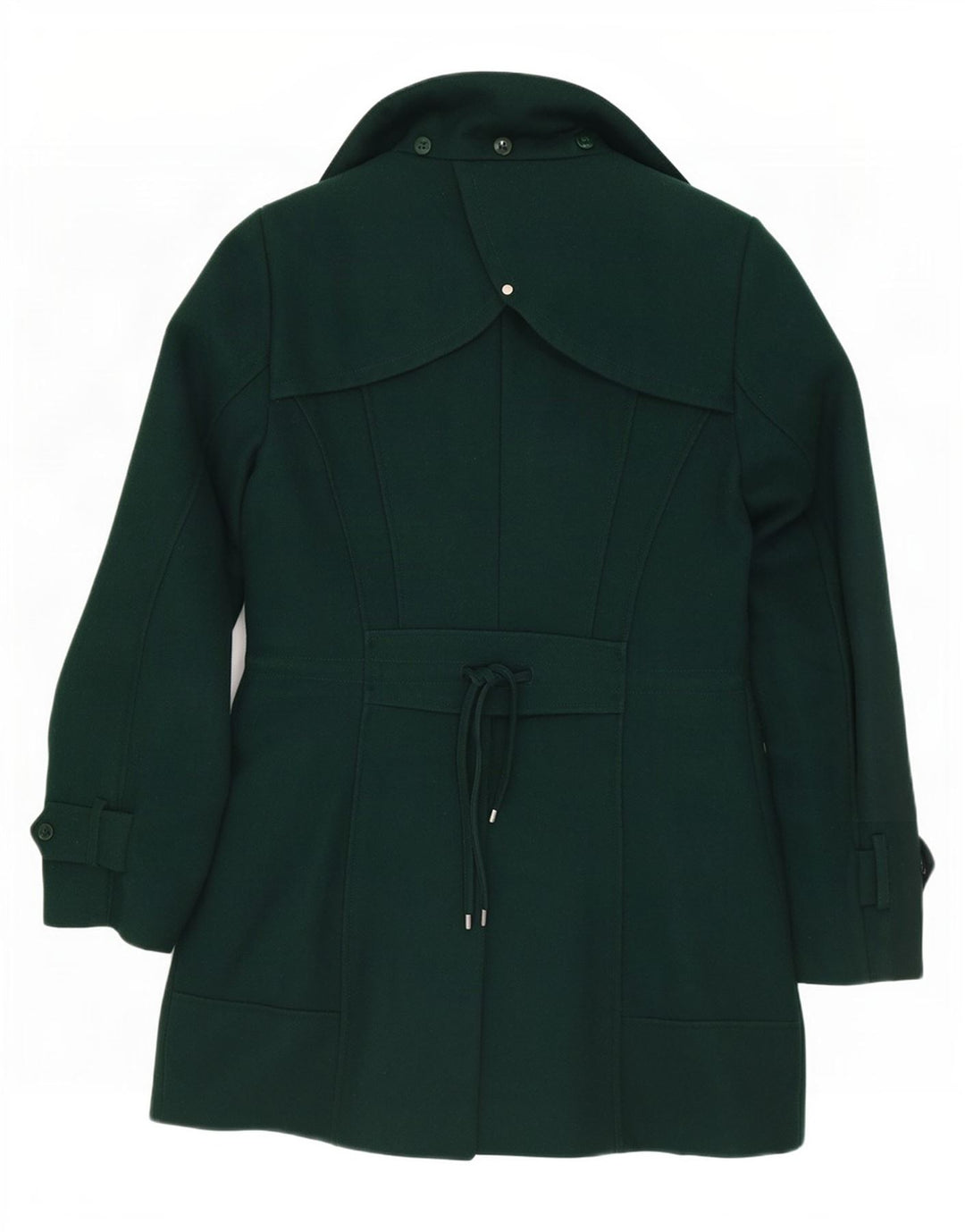 Calvin Klein Trench Coat til kvinder UK 10 Small Green Wool Classic