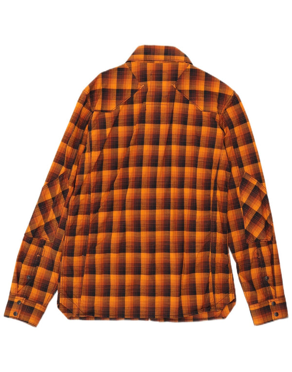 G-Star herreskjorte medium orange ternet bomuld