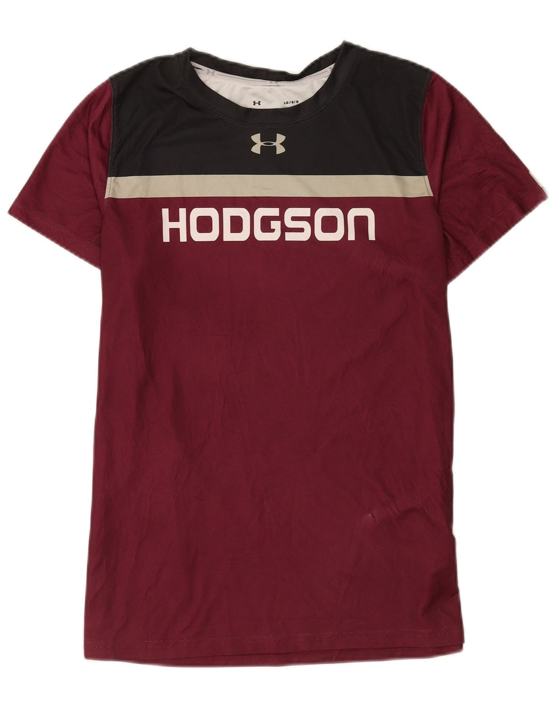 Under Armour Herre grafisk T-shirt Top Large Burgundy Colourblock Polyester