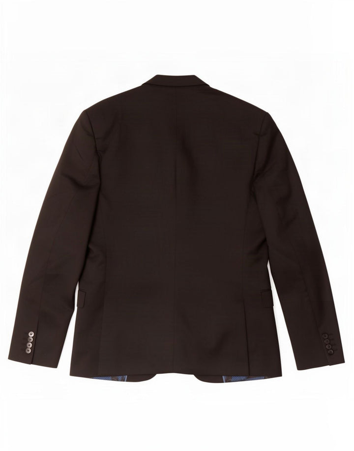 Zara Herre 2-knaps blazerjakke EU 50 Medium Sort Polyester