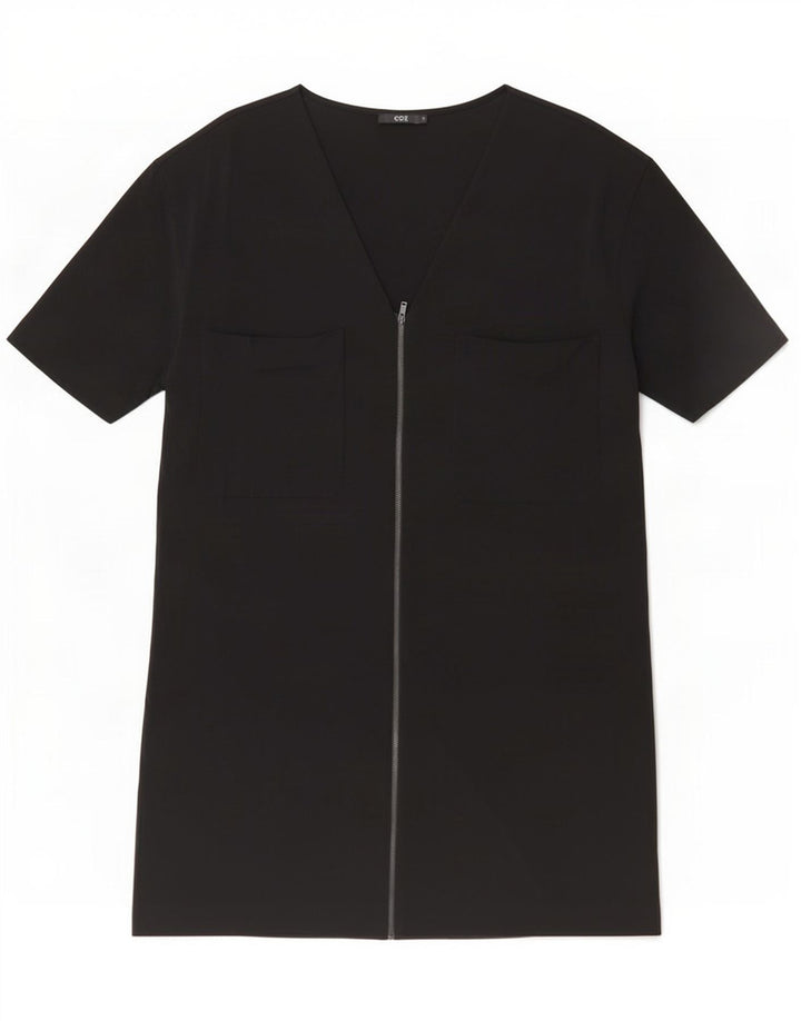 Cos Womens Oversized Shift Dress UK 16 Large Black Viscose