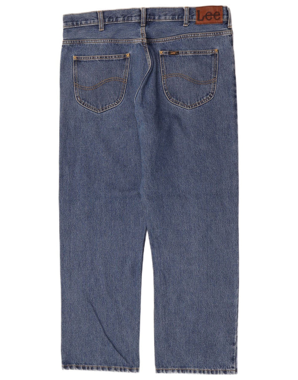 Lee Mens Brooklyn Straight Jeans W38 L30 Blå Bomuld