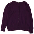 Marks & Spencer Dame Cardigan Sweater UK 16 Large Purple Viscose