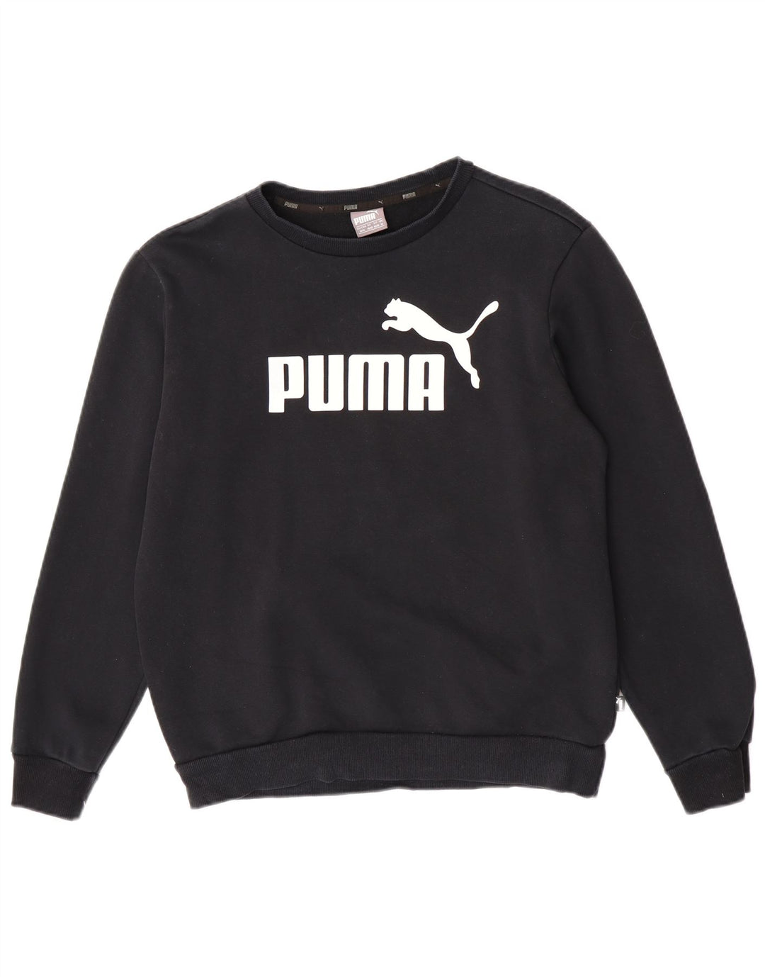 Puma Herre Grafisk Sweatshirt Jumper Medium Sort Bomuld