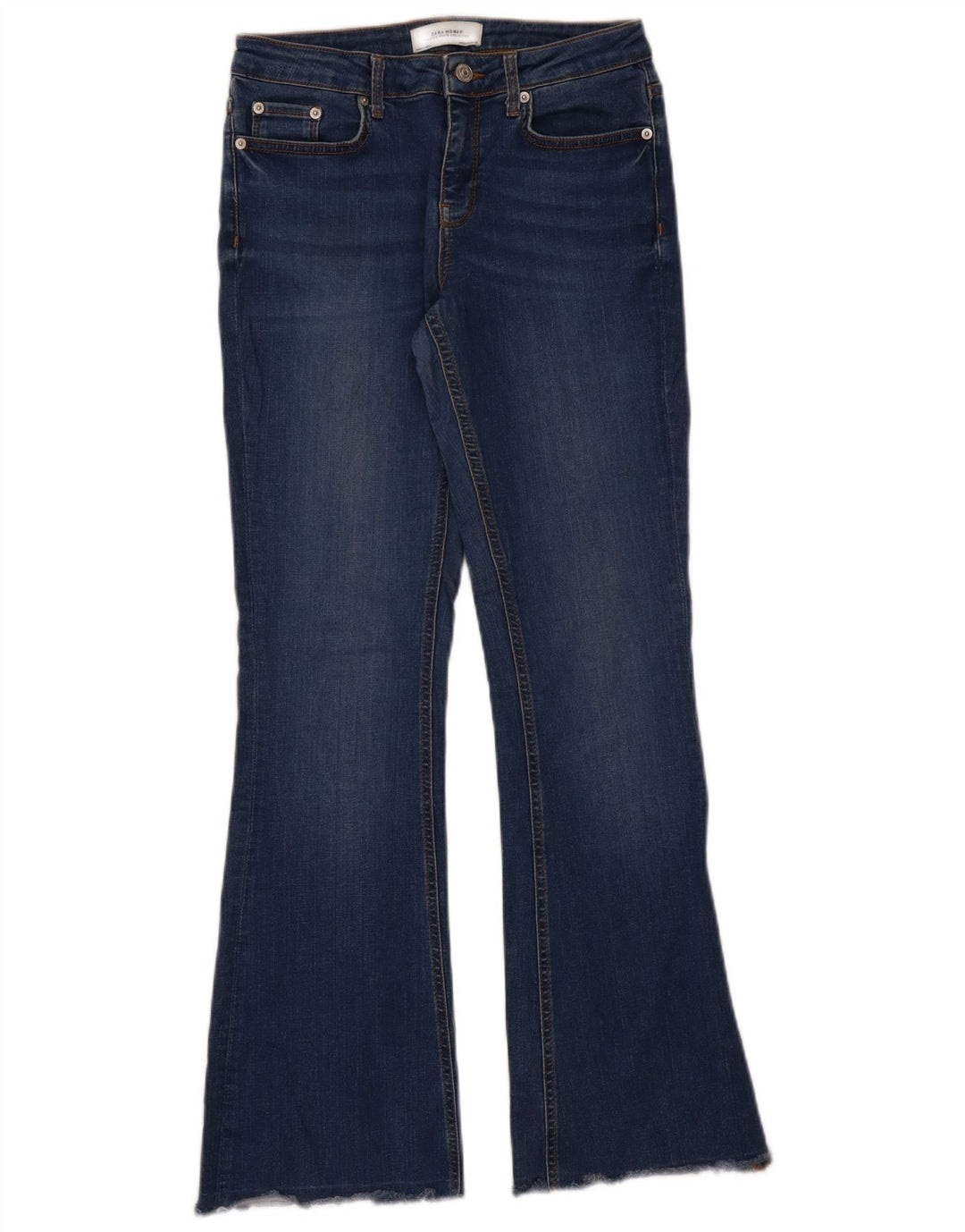 Zara Dame Flared Jeans EU 38 Small W28 L31 Blå