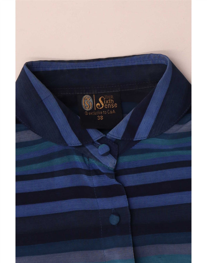 Din sjette sans skjortebluse til kvinder EU 38 mellemblå stribet polyester
