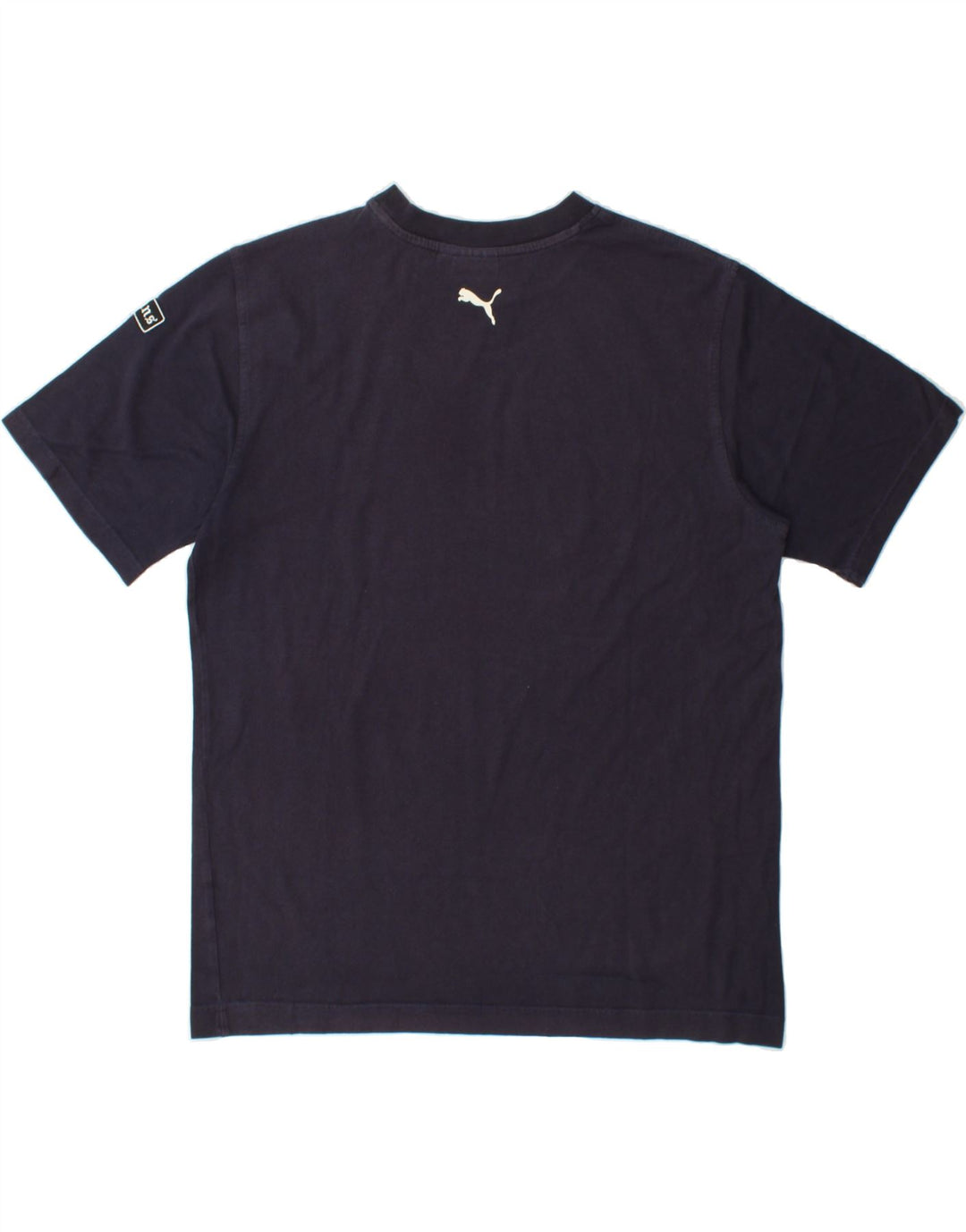 PUMA Mens Graphic T-Shirt Top Medium Navy Blue Cotton Vintage Puma and Second-Hand Puma from Messina Hembry 