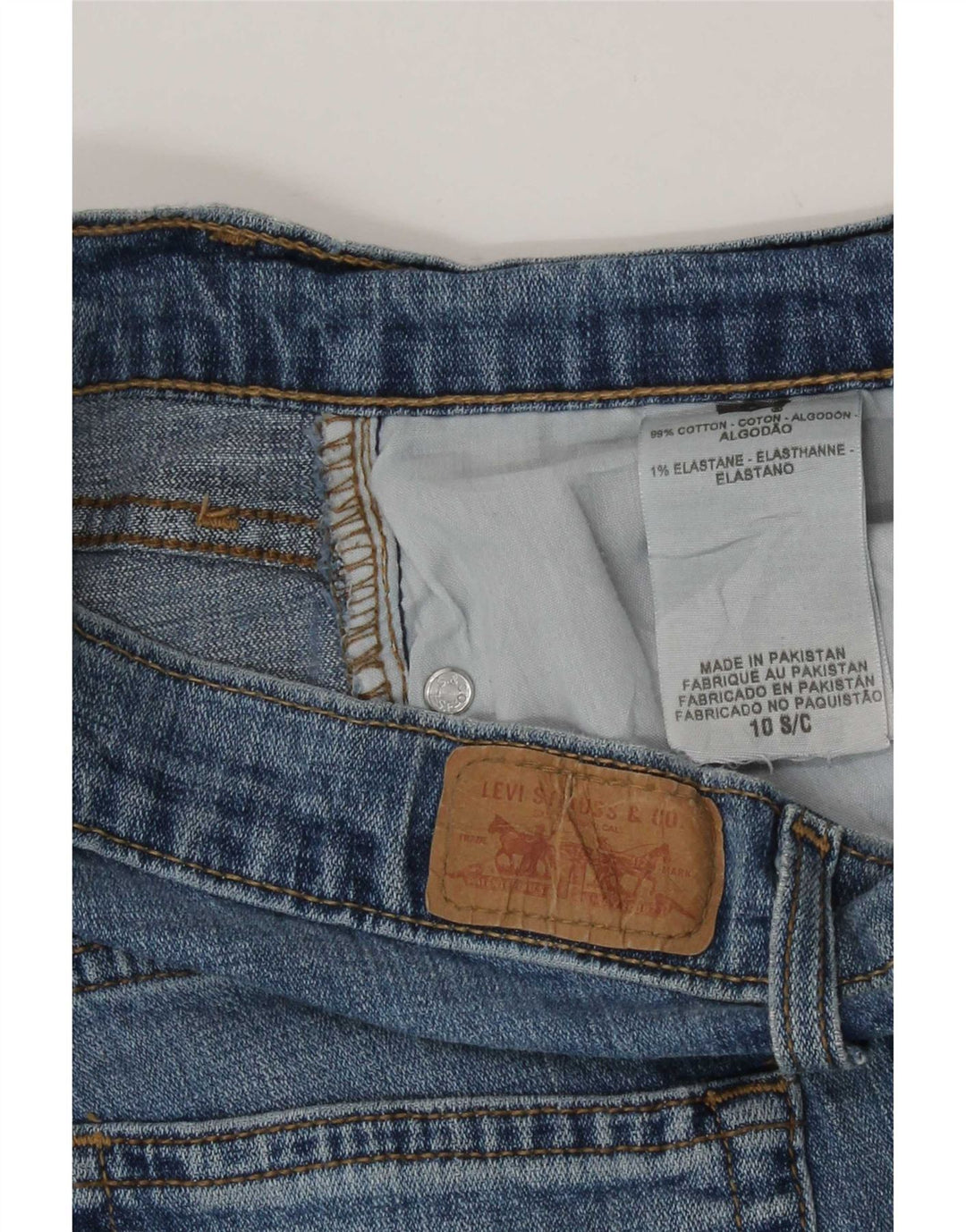 Levi's Womens 529 Curvy Bootcut Jeans US 10 Large W30 L29 Blue Bomuld