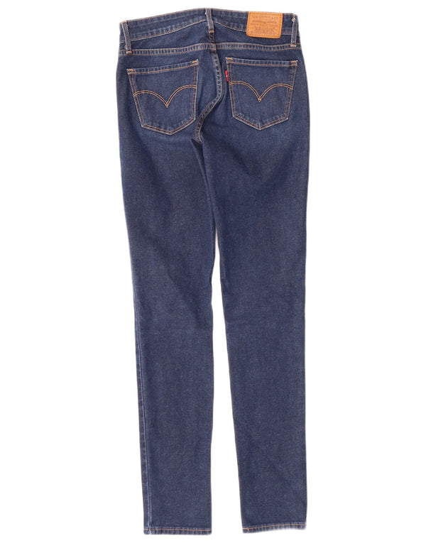 LEVI'S Dame 711 Skinny Jeans W25 L28 Blå Bomuld