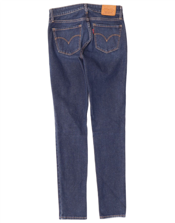 LEVI'S Dame 711 Skinny Jeans W25 L28 Blå Bomuld