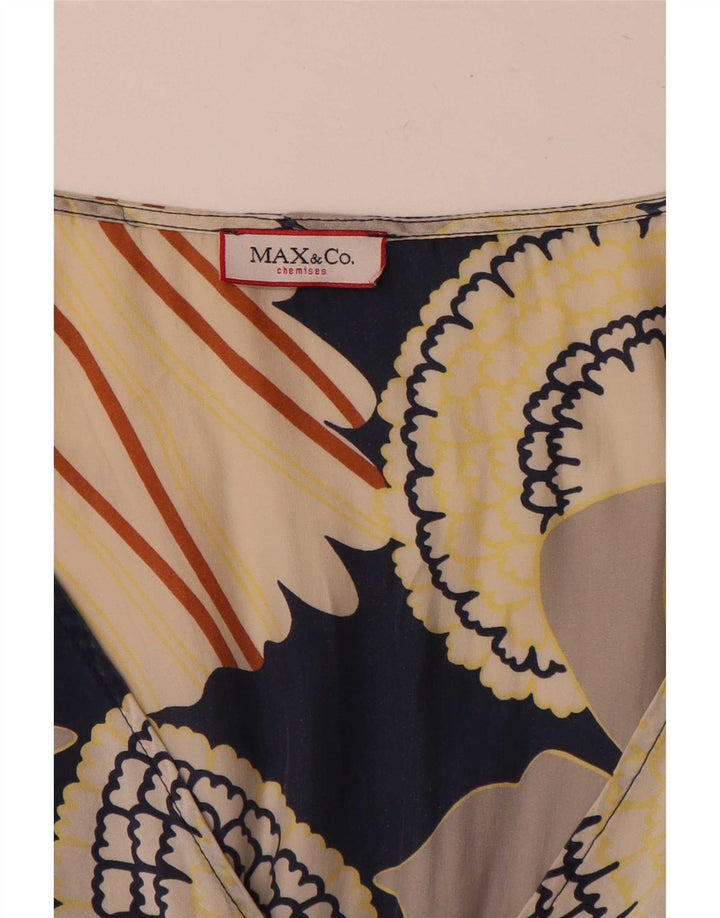 Max & Co. Kvinder abstrakt mønster bluse Top UK 12 Medium Multifarvet