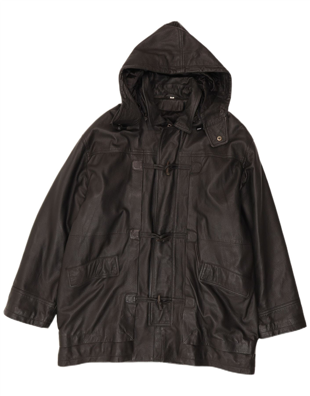 Conbipel Herre Hooded Læder Coat IT 56 2XL Sort