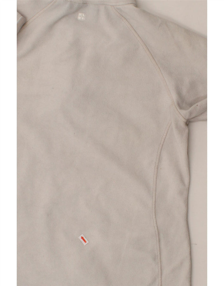 MOUNTAIN WAREHOUSE Womens Zip Neck Fleece Jumper UK 12 Medium White Vintage Mountain Warehouse and Second-Hand Mountain Warehouse from Messina Hembry 