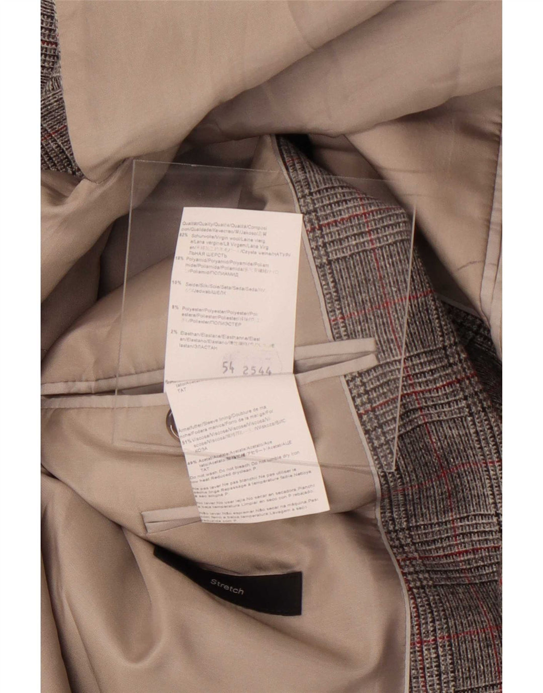 Hugo Boss Herre 2-knaps blazerjakke UK 54 2XL Grå Houndstooth