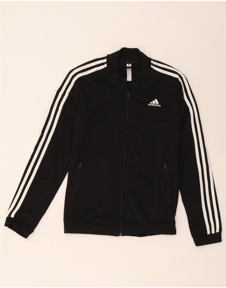 Adidas træningsdragt topjakke til kvinder UK 8/10 Lille sort polyester