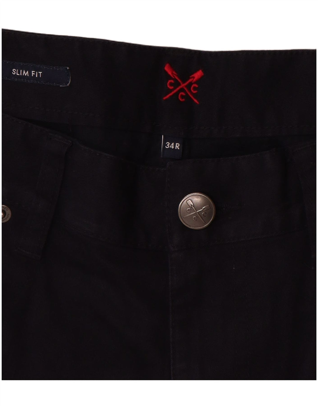 CREW TØJ Dame Slim Fit Casual Bukser W34 L31 Marineblå Bomuld