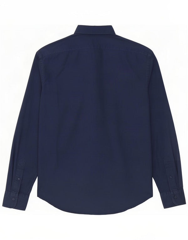 Avirex Herre Military Shirt Large Navy Blue Cotton