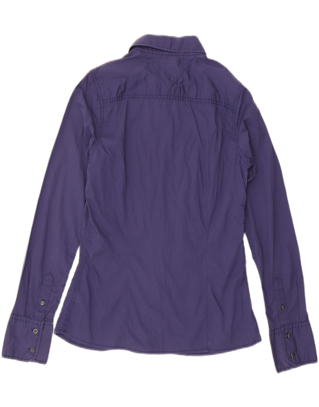 TOMMY HILFIGER Dameskjorte UK 14 Stor marineblå bomuld