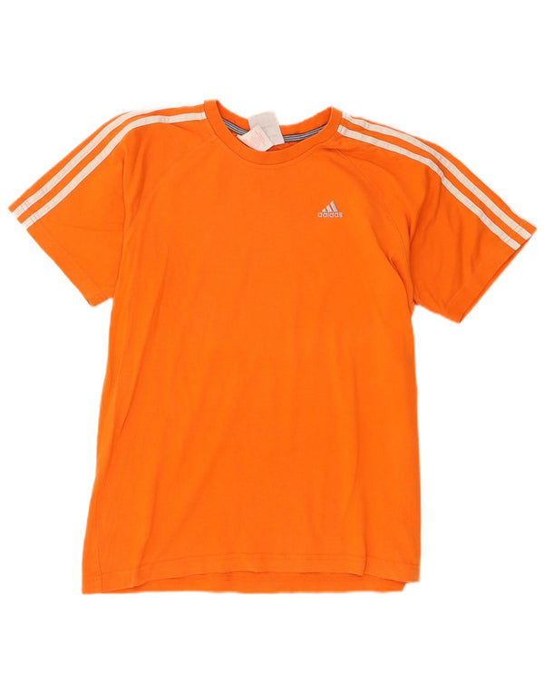 Adidas Boys T-Shirt Top 15-16 år XL Orange Bomuld Sports