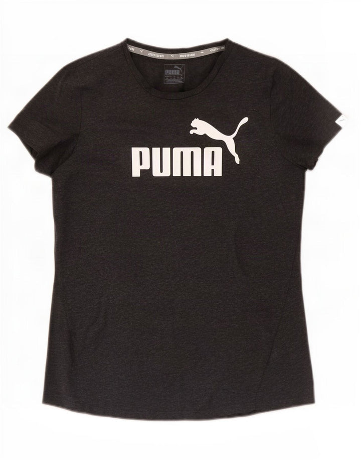Puma Grafisk T-Shirt Top UK 14 Medium Grå Polyester