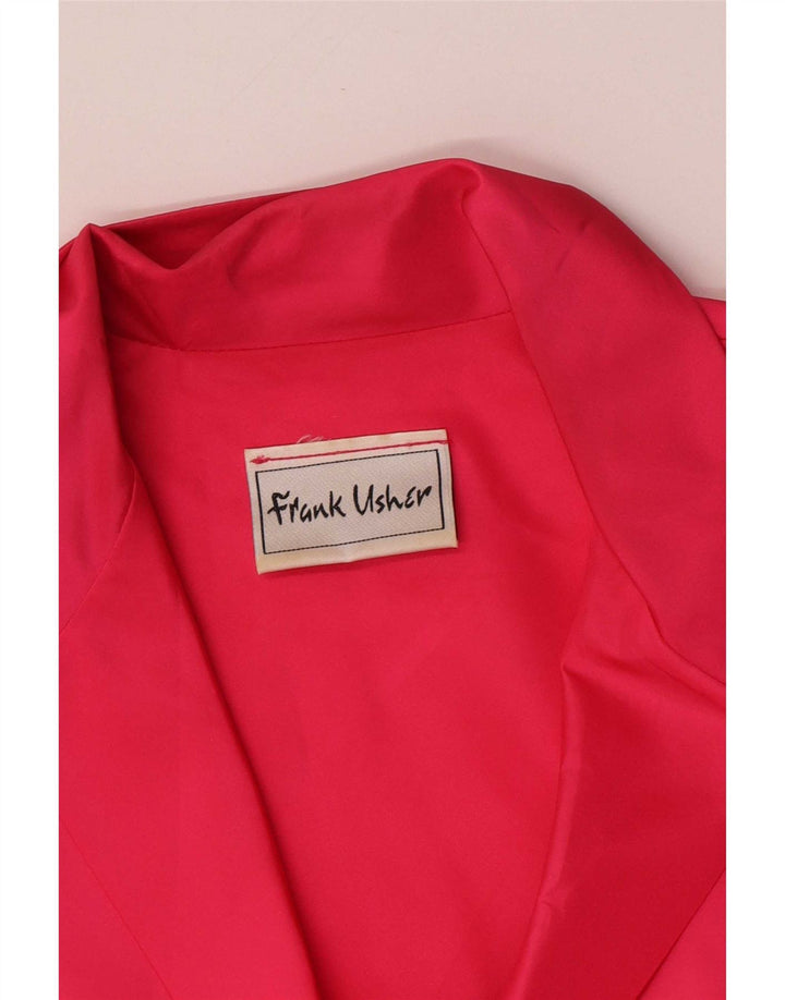 Frank Usher Dame Langærmet Bluse Top IT 44 Medium Pink Polyester