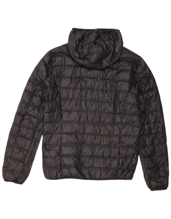 Emporio Armani Herre hættepolstret jakke UK 38 Medium Sort Polyamid