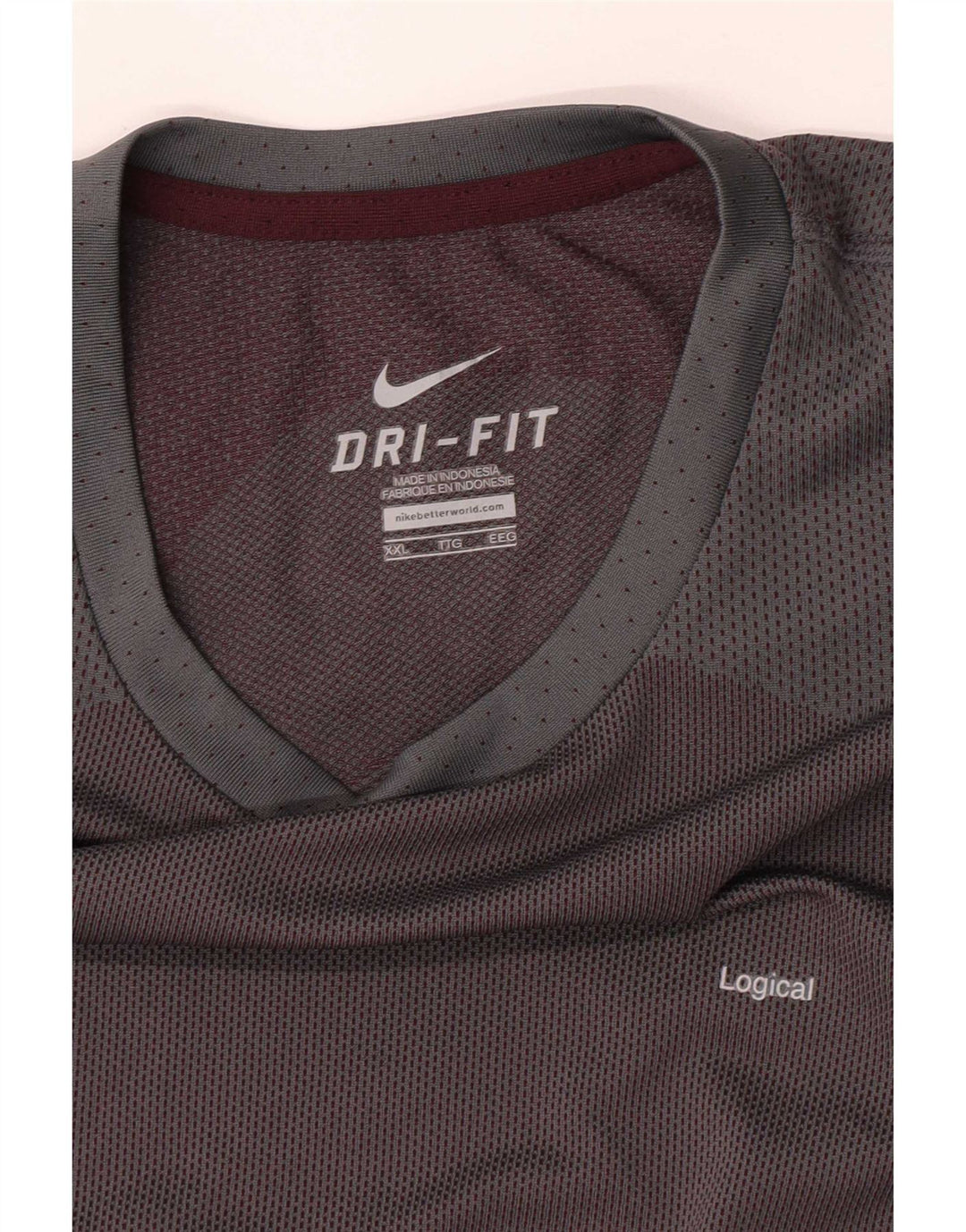 Nike herre top 3/4 ærme 2XL grå farveblok