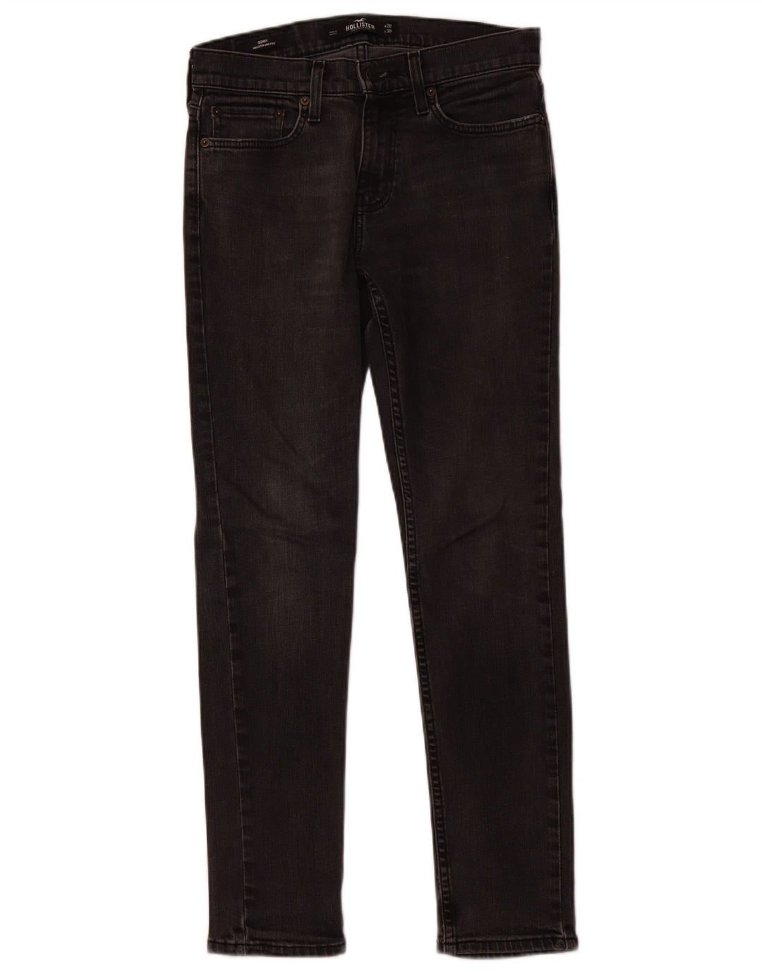HOLLISTER Skinny Jeans til mænd W28 L30 Sort bomuld