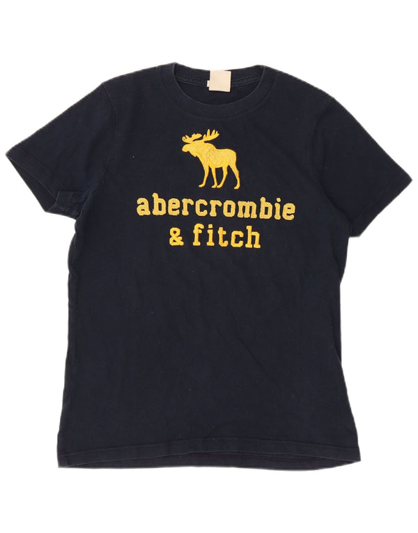 Abercrombie & Fitch drenge grafisk t-shirt top 13-14 år XL marineblå