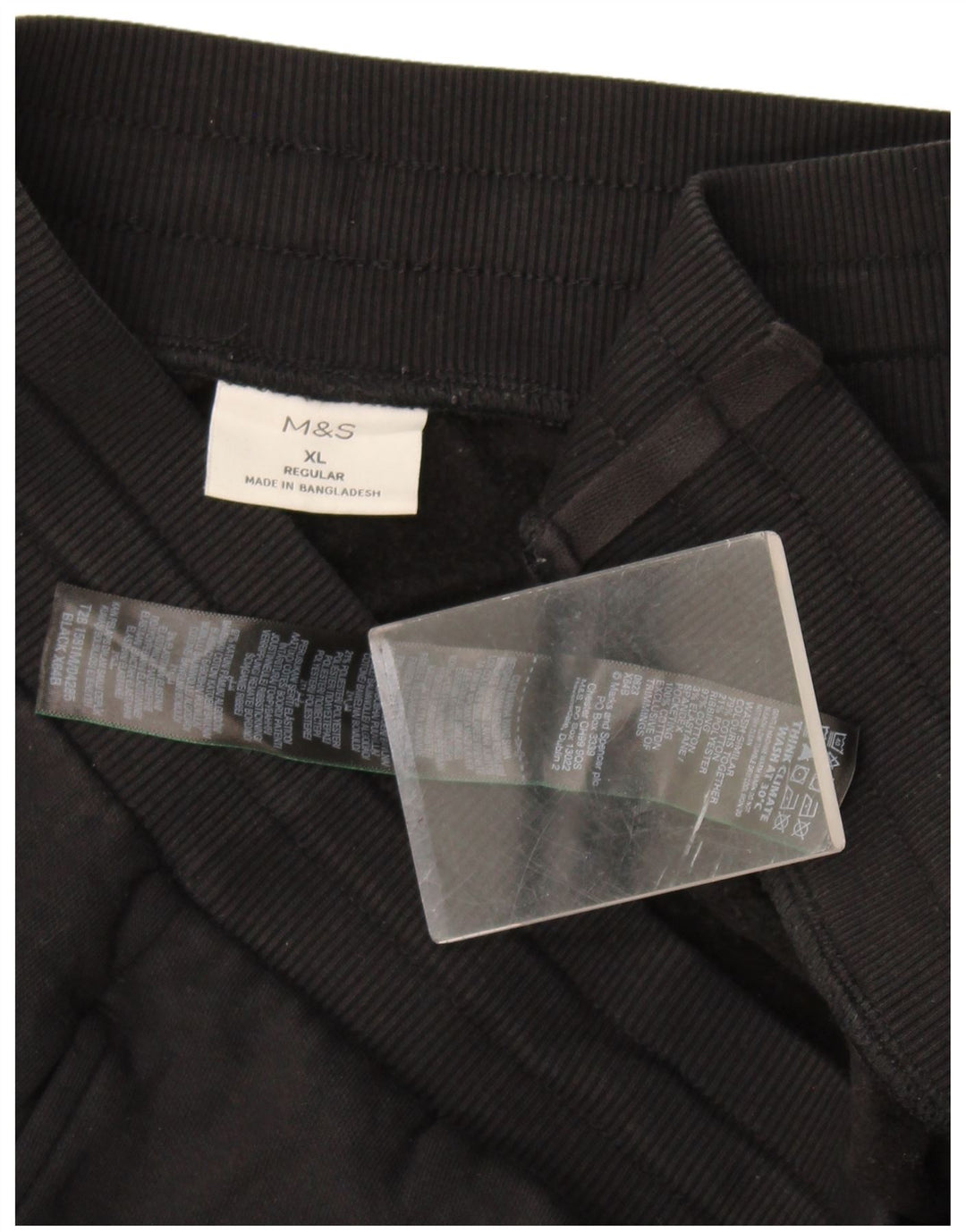 Marks & Spencer Herre Regular Tracksuit Bukser Joggers XL Sort bomuld