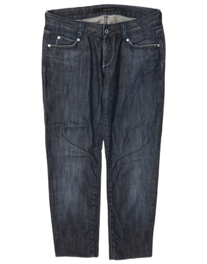 Calvin Klein Womens Cropped Jeans W29 L24 Marineblå Bomuld