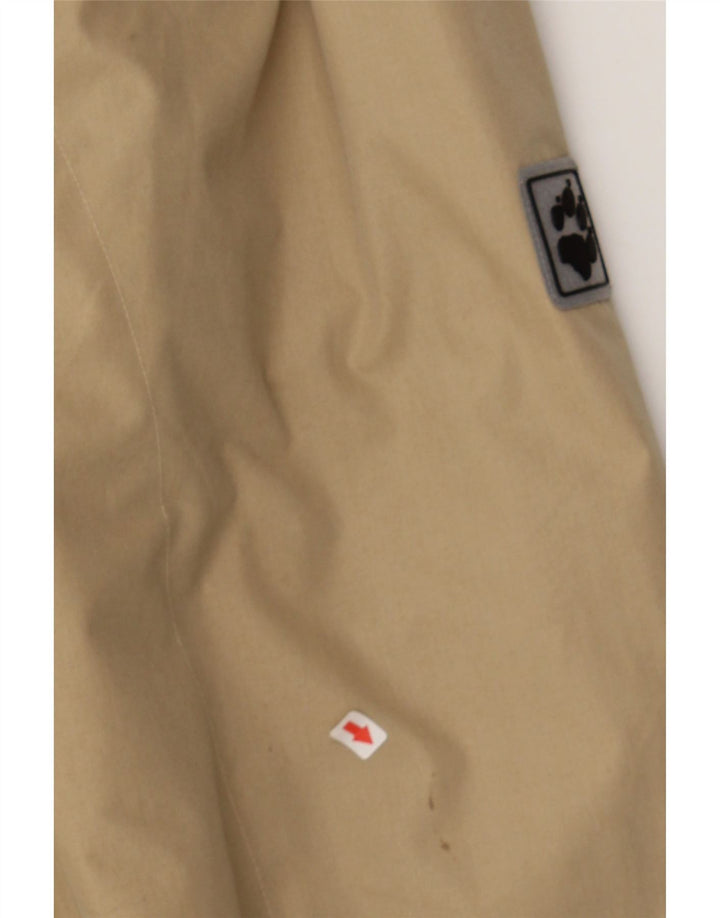 JACK WOLFSKIN Mens Hooded Windbreaker Jacket UK 44 XL Beige Polyester Vintage Jack Wolfskin and Second-Hand Jack Wolfskin from Messina Hembry 
