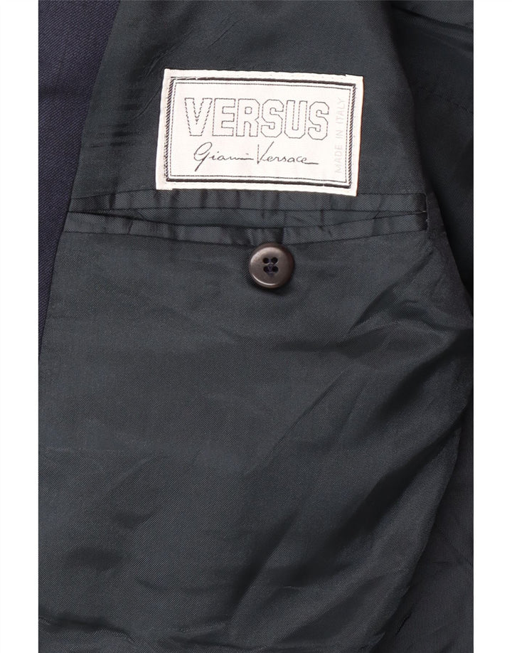 GIANNI VERSACE Herre 2-delt jakkesæt UK 40 Large W30 L30 Navy Blue Classic