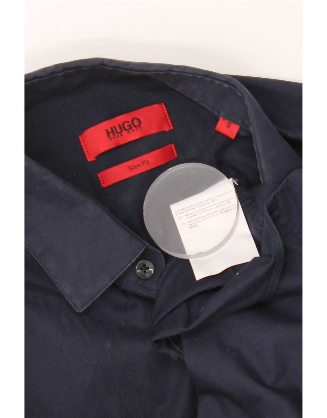 Hugo Boss Herre Slim Fit skjorte lille marineblå bomuld