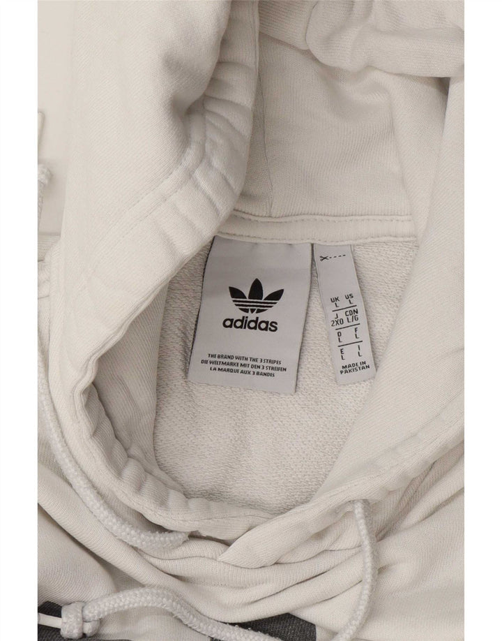 Adidas Grafisk hættetrøje til mænd, stor hvid