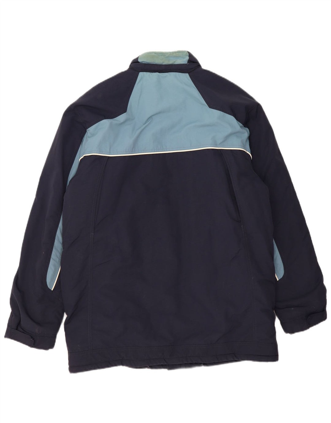 Adidas Herre Windbreaker Jacket UK 38 Medium Navy Blue Colourblock Polyamid