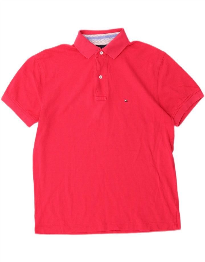 Tommy Hilfiger Herre poloshirt Medium Pink Bomuld