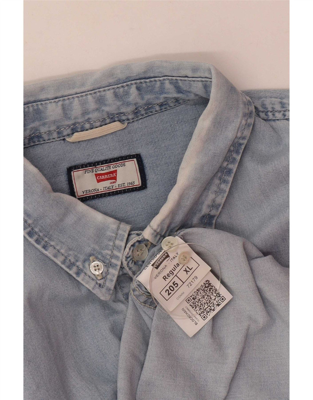 Carrera denimskjorte til mænd XL blå bomuld