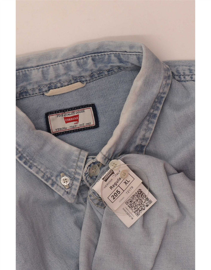 Carrera denimskjorte til mænd XL blå bomuld