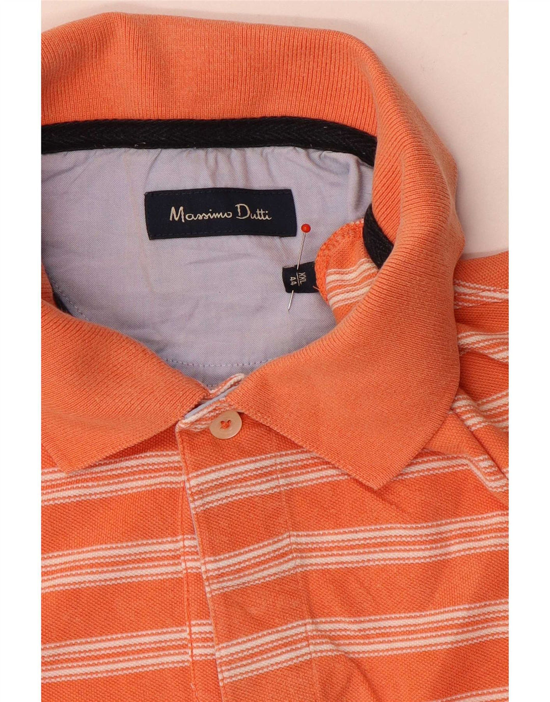 Massimo Dutti Herre Polo Shirt 2XL Orange Stribet