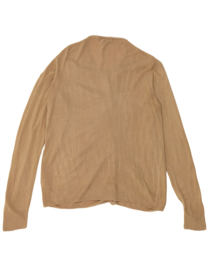 Marks & Spencer Dame Cardigan Sweater UK 10 Small Beige Acryl