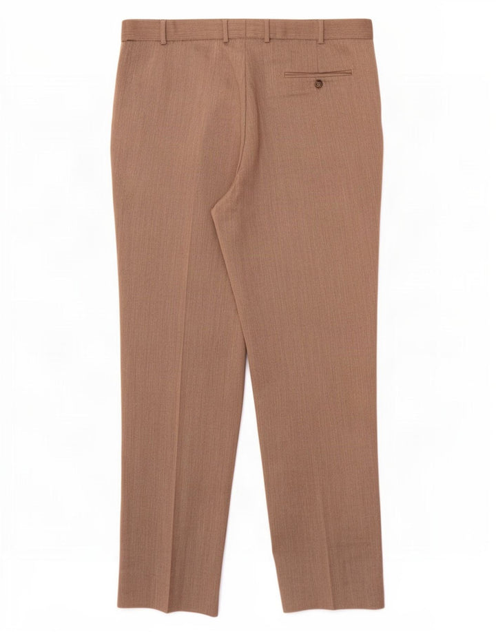 Marks & Spencer Straight Suit Bukser til mænd W38 L33 Beige Polyester