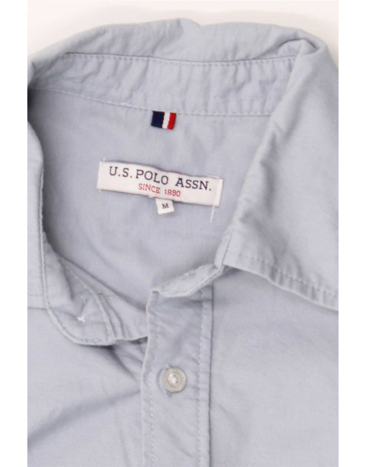 U.S. Polo Assn. Herre kortærmet skjorte medium blå bomuld