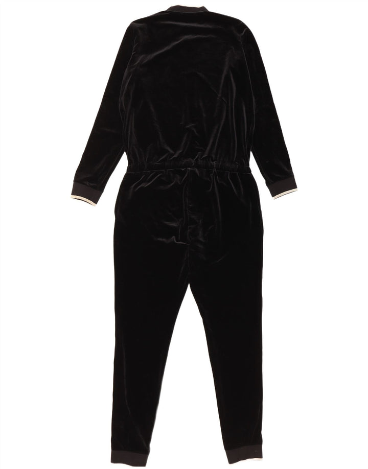 Liu Jo Dame Langærmet Velvet Jumpsuit UK 14 Medium Black